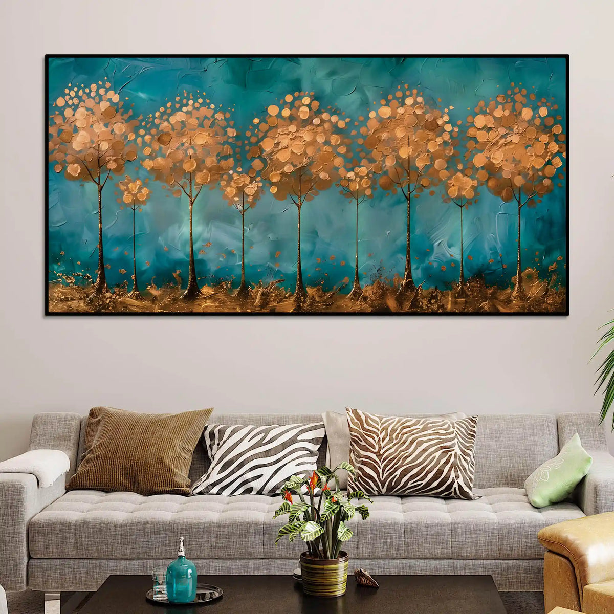 Abstract Tree Canvas Wall Art Painting for Living Room