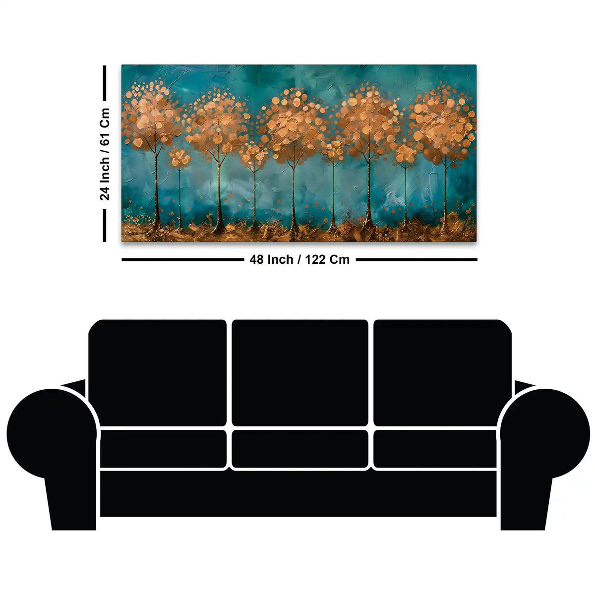 Abstract Tree Canvas Wall Art Painting for Living Room