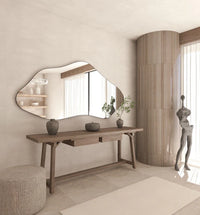 Abstract Wall Mirror in Flowing Shape Design