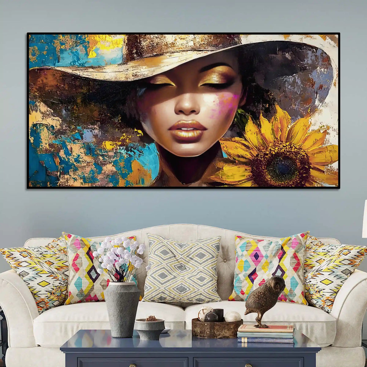 Abstract Woman Face Canvas Painting for Home & Office Décor