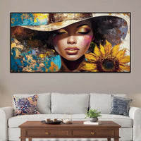 Abstract Woman Face Canvas Painting for Home & Office Décor