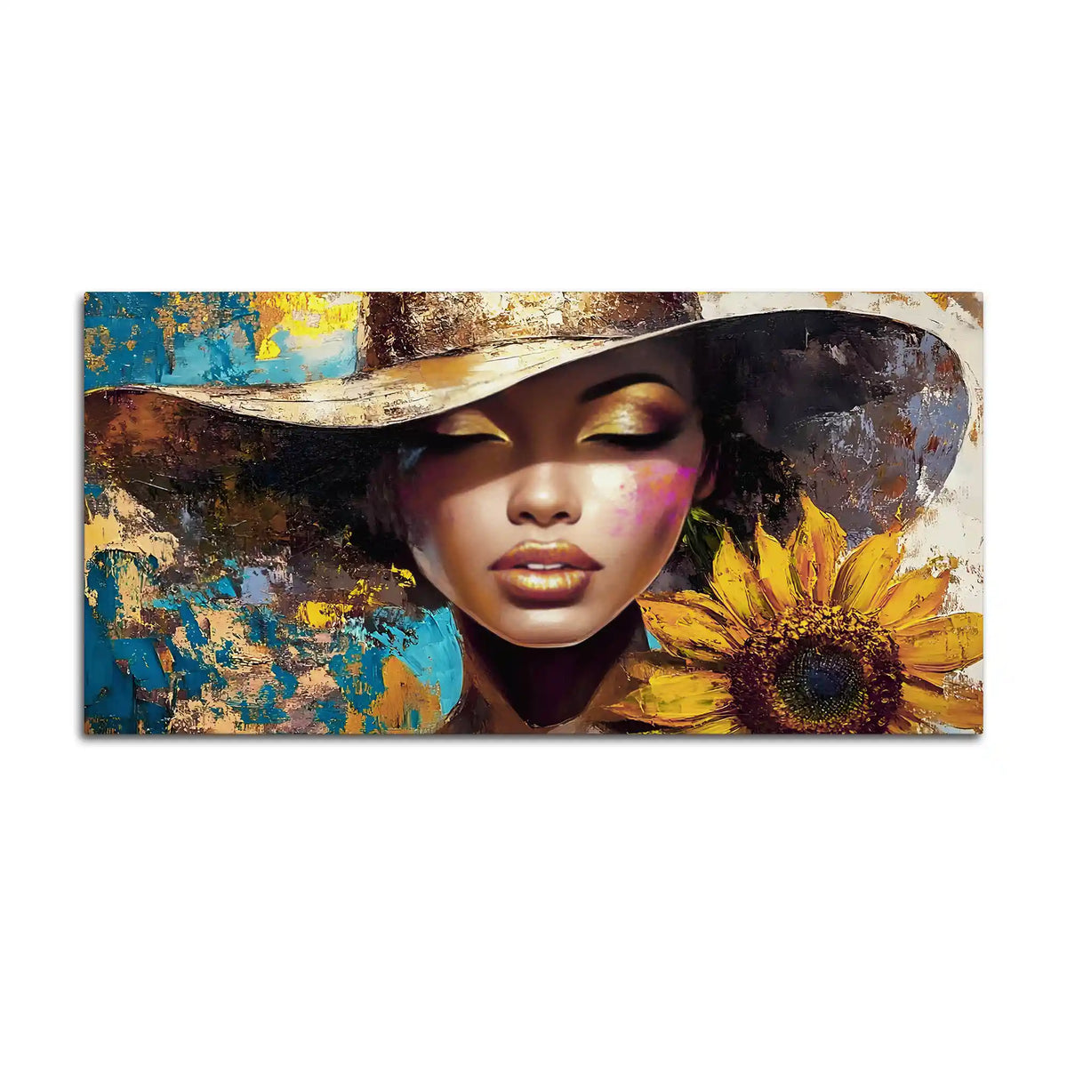 Abstract Woman Face Canvas Painting for Home & Office Décor
