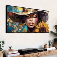 Abstract Woman Face Canvas Painting for Home & Office Décor
