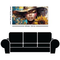 Abstract Woman Face Canvas Painting for Home & Office Décor