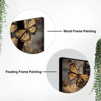 Abstract Woman Face Canvas Wall Painting with Butterflies Luxury Wall Art Home Decor