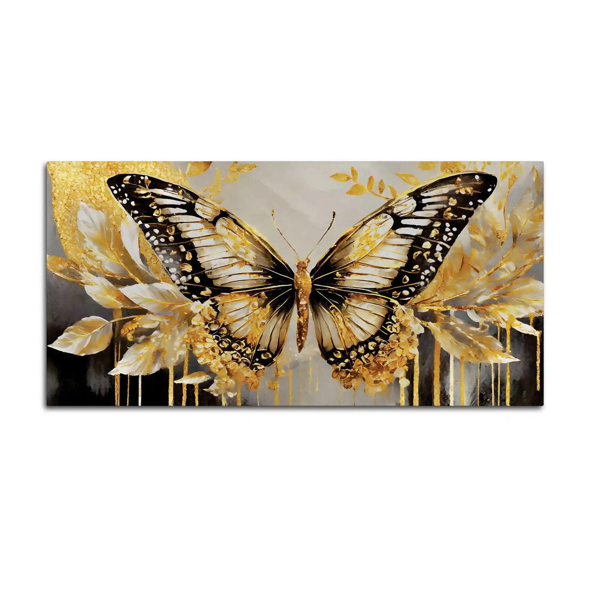 Aesthetic Golden Butterfly Luxury Abstract Wall Painting