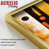 African Inspired Wall Art Floating Acrylic Painting Set of 3