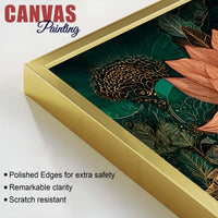 Alluring Elephant and Lotus In Deep Nature Canvas Wall Painting