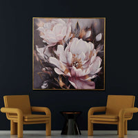 Ambrosial of Petals Hand Painted Wall Painting with Floating Frame