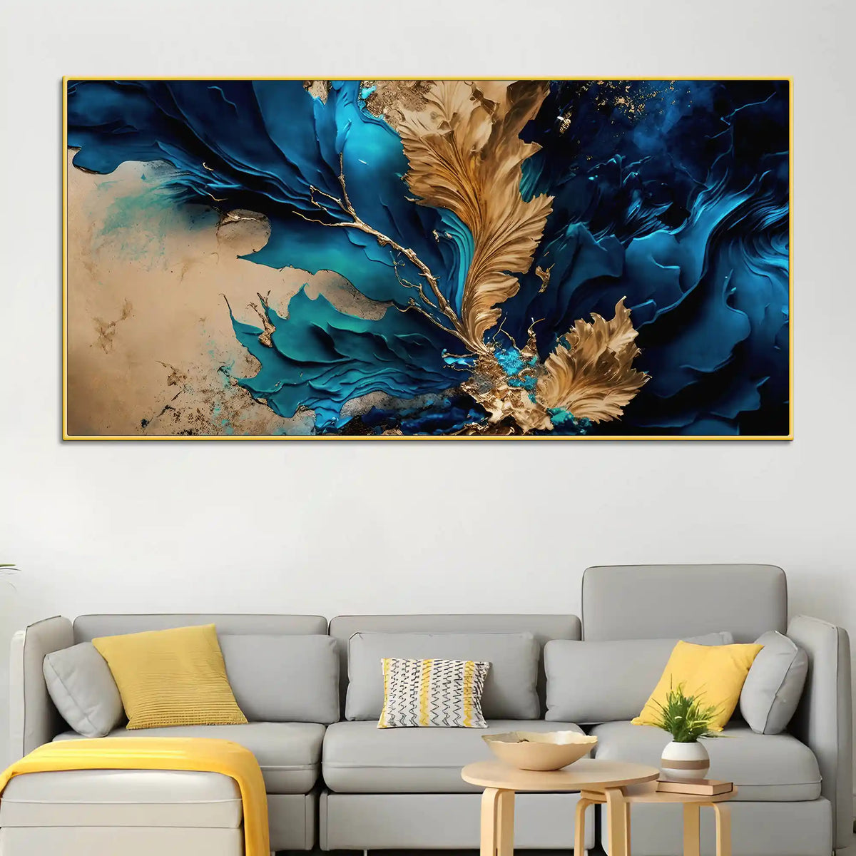 Artistic Abstract Canvas Painting for Elegant Living Room