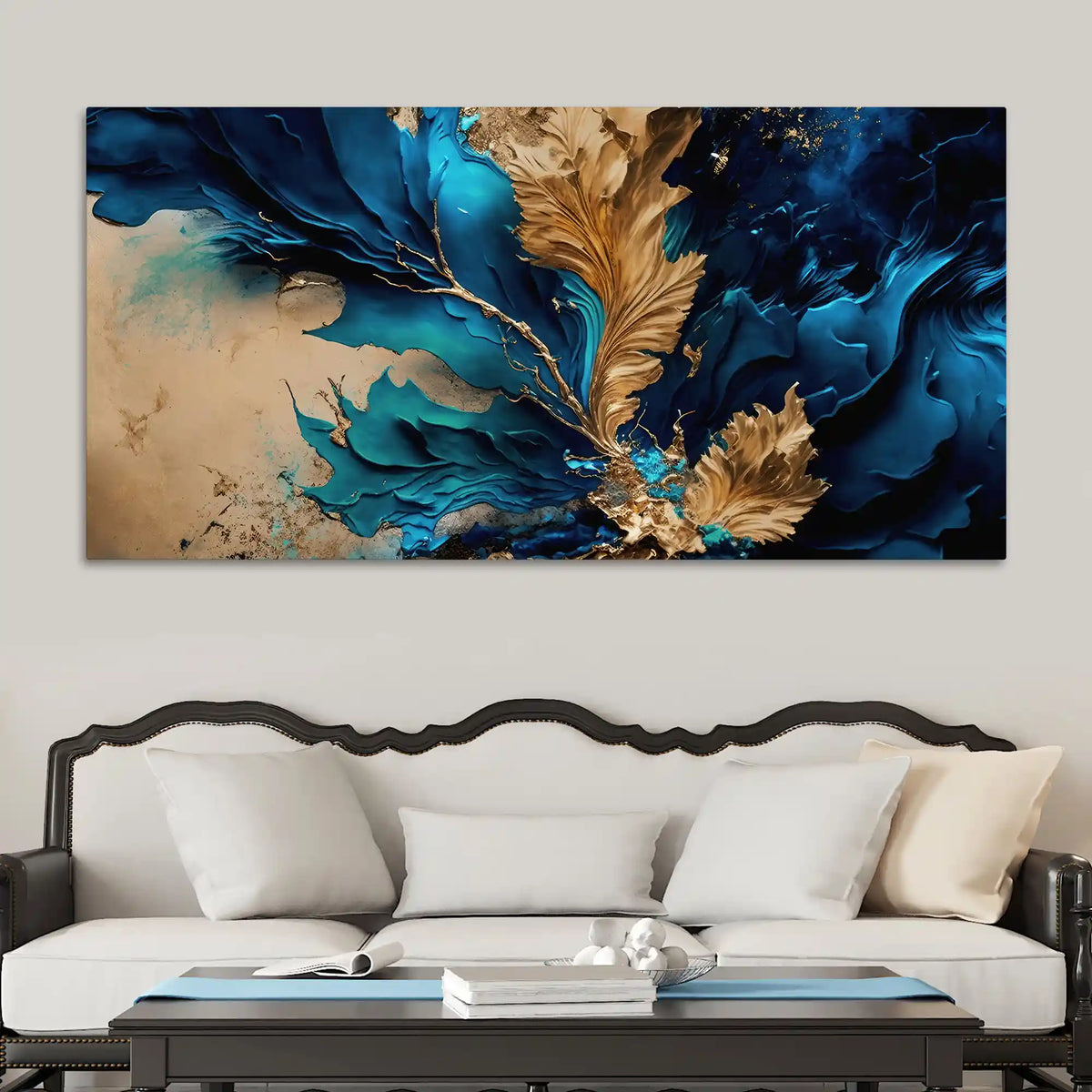 Artistic Abstract Canvas Painting for Elegant Living Room