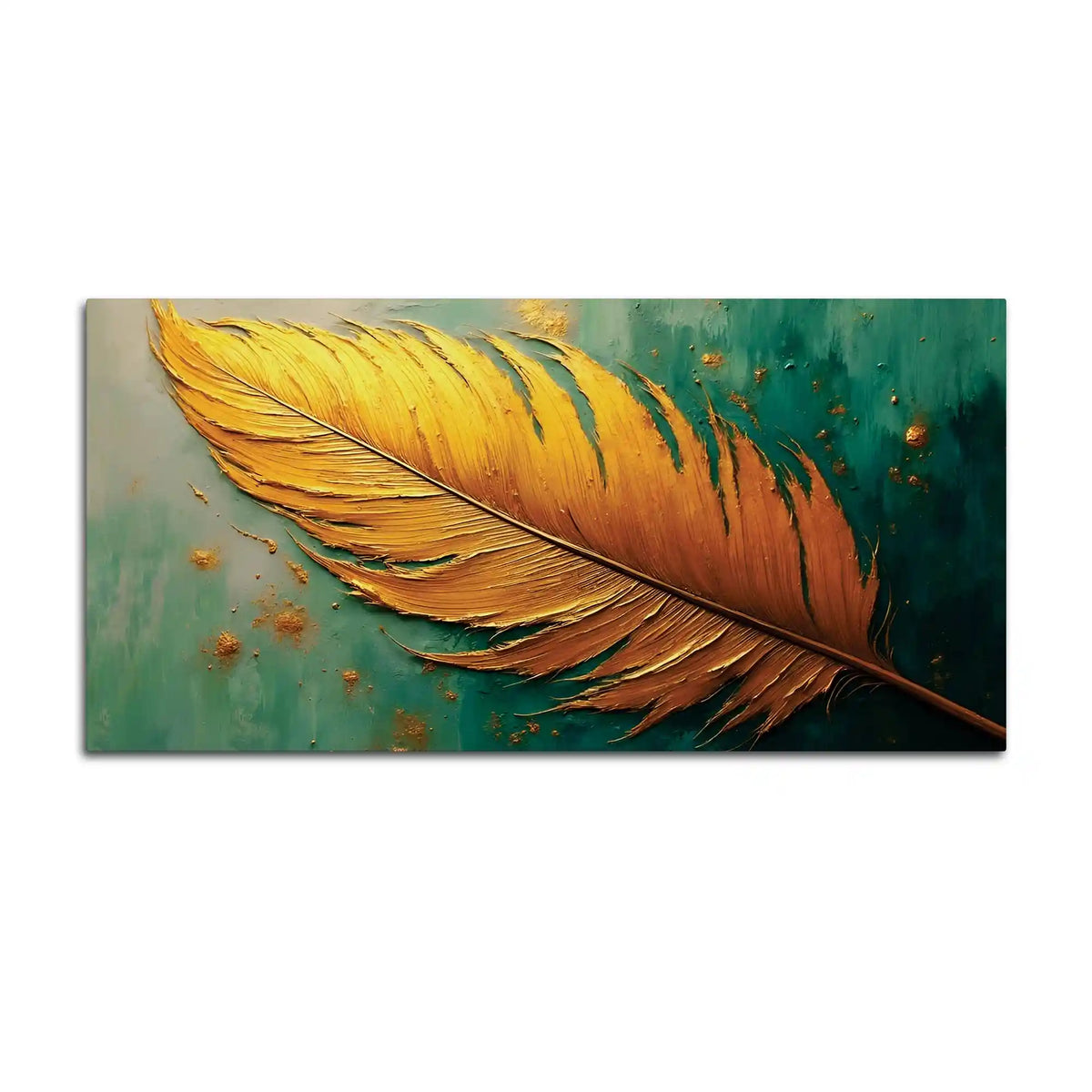Artistic Abstract Feather Canvas Wall Painting for Home Interiors