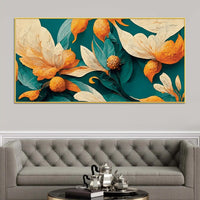 Artistic Abstract Floral Canvas Wall Painting