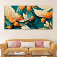 Artistic Abstract Floral Canvas Wall Painting