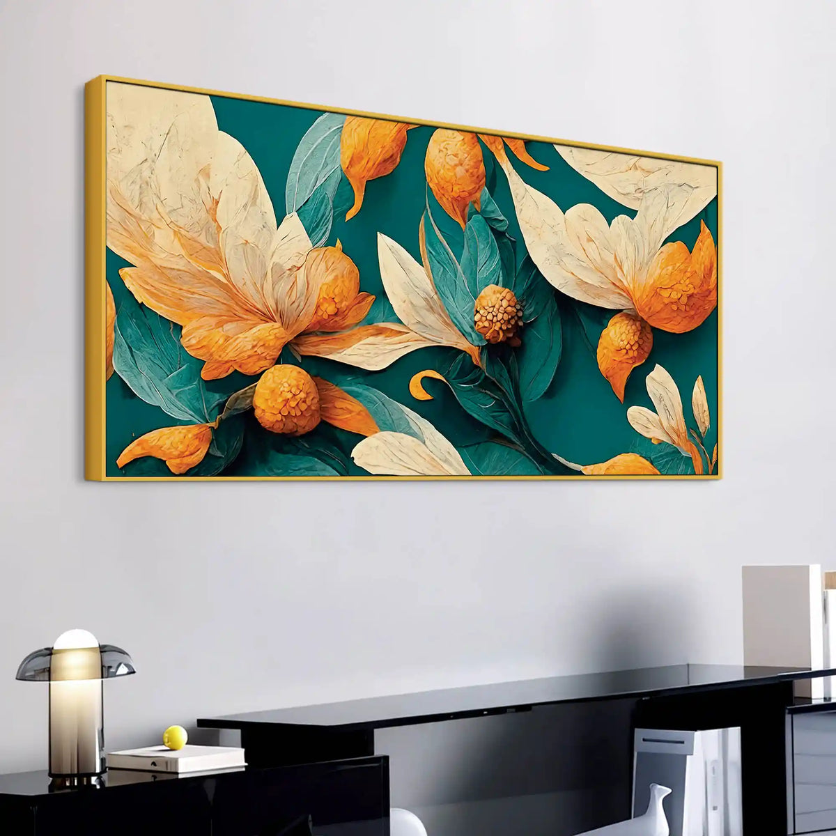 Artistic Abstract Floral Canvas Wall Painting
