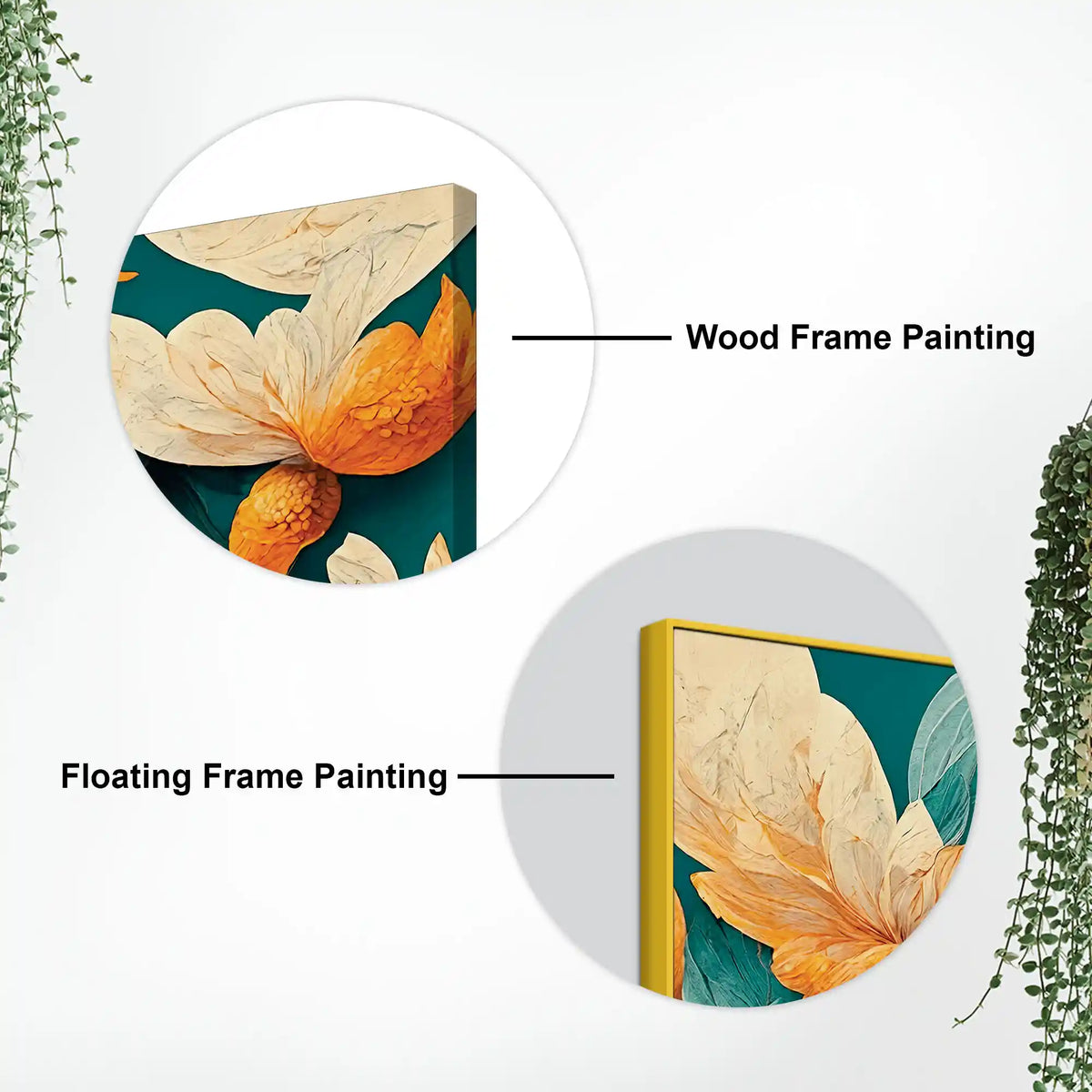 Artistic Abstract Floral Canvas Wall Painting