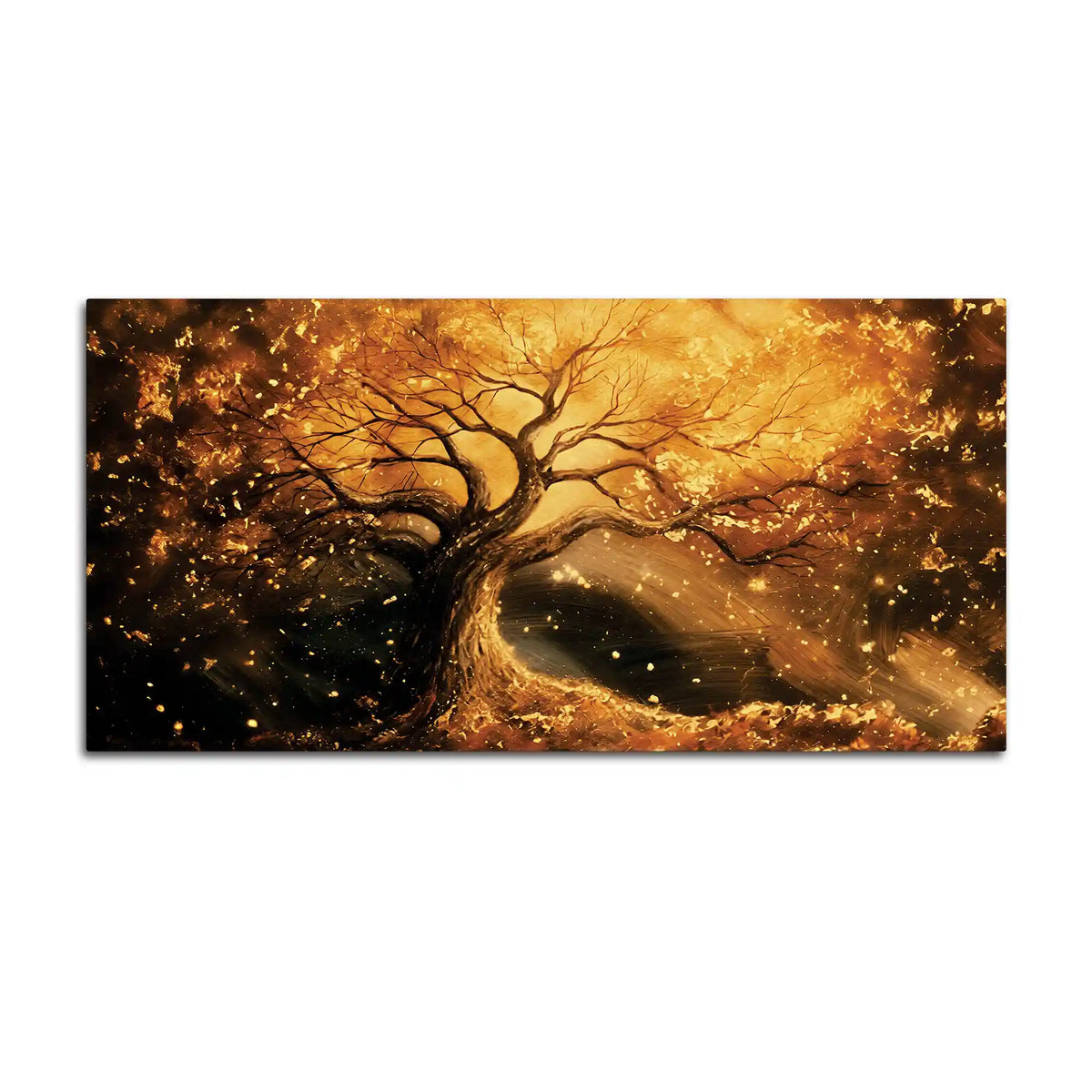 Artistic Abstract Glowing Tree Canvas Wall Art Painting