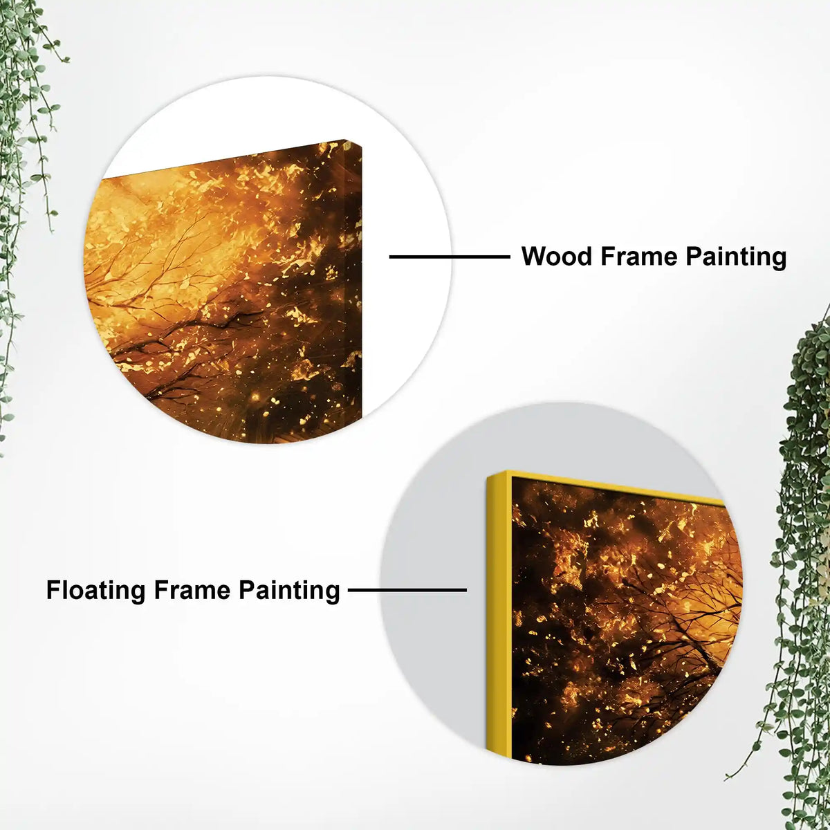 Artistic Abstract Glowing Tree Canvas Wall Art Painting