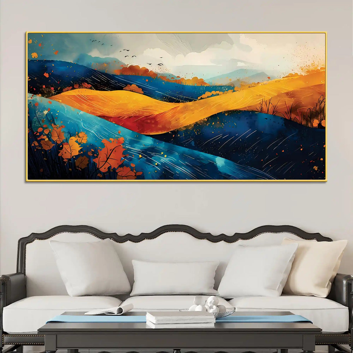 Artistic Abstract Hills Canvas Wall Art Painting for Home Decoration