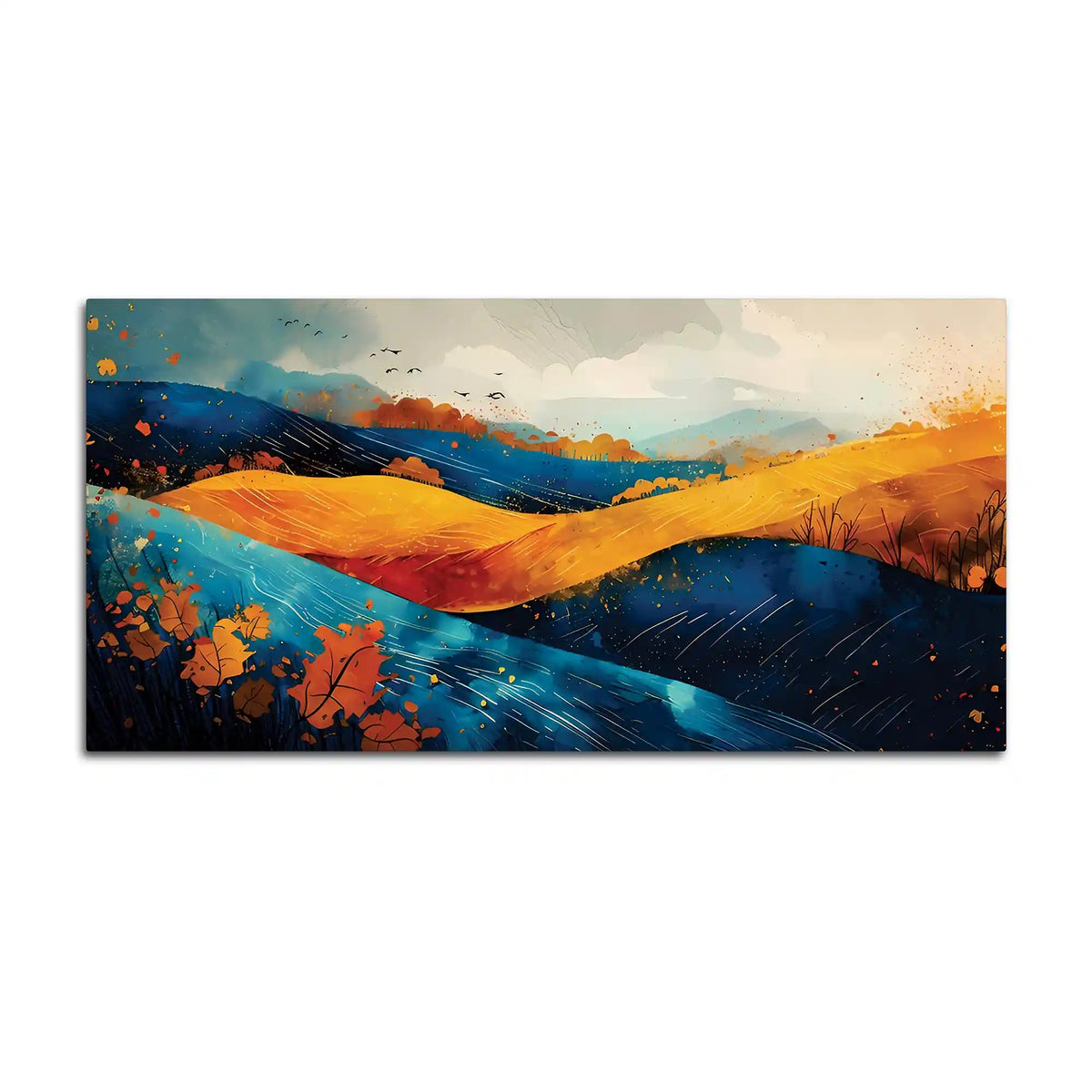 Artistic Abstract Hills Canvas Wall Art Painting for Home Decoration