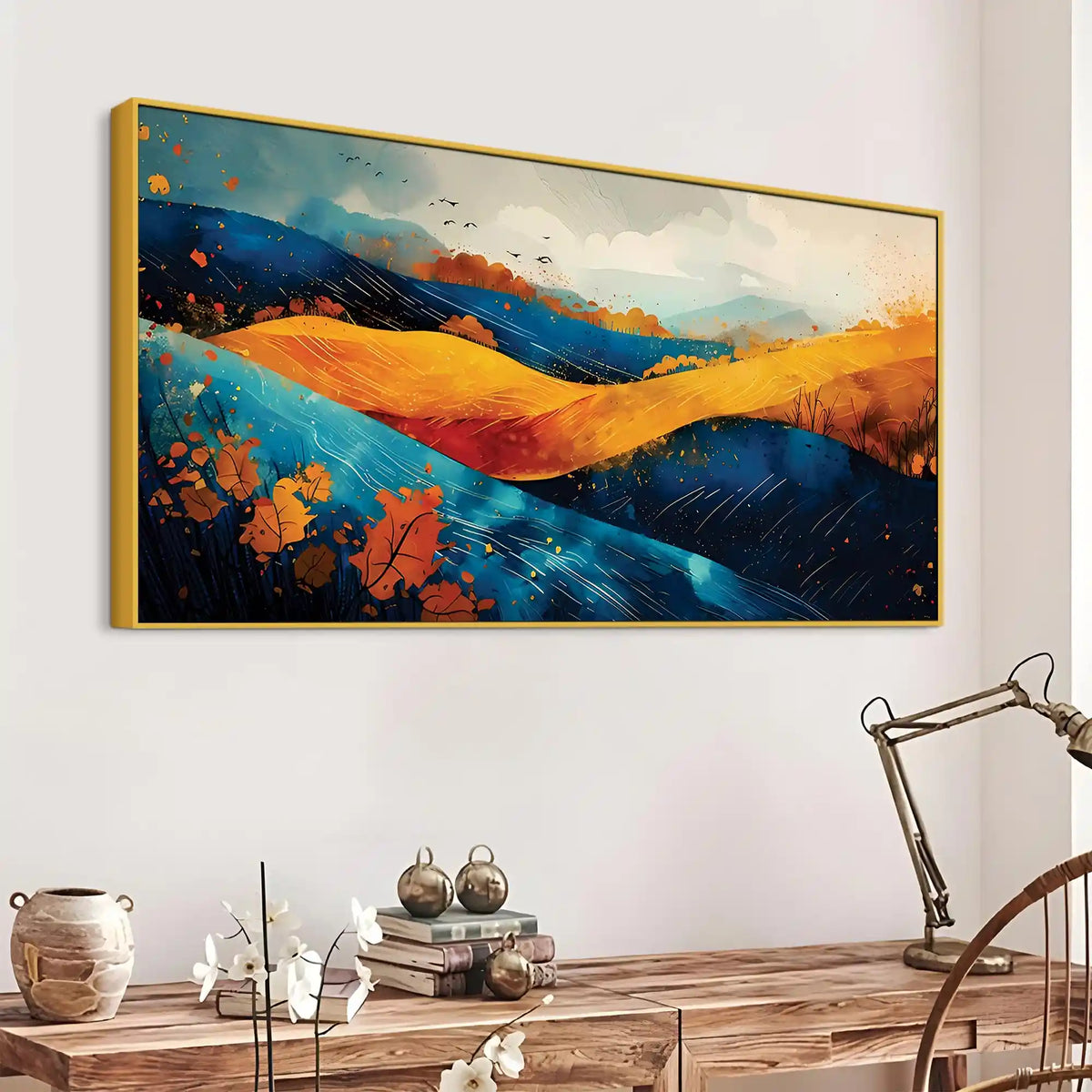 Artistic Abstract Hills Canvas Wall Art Painting for Home Decoration
