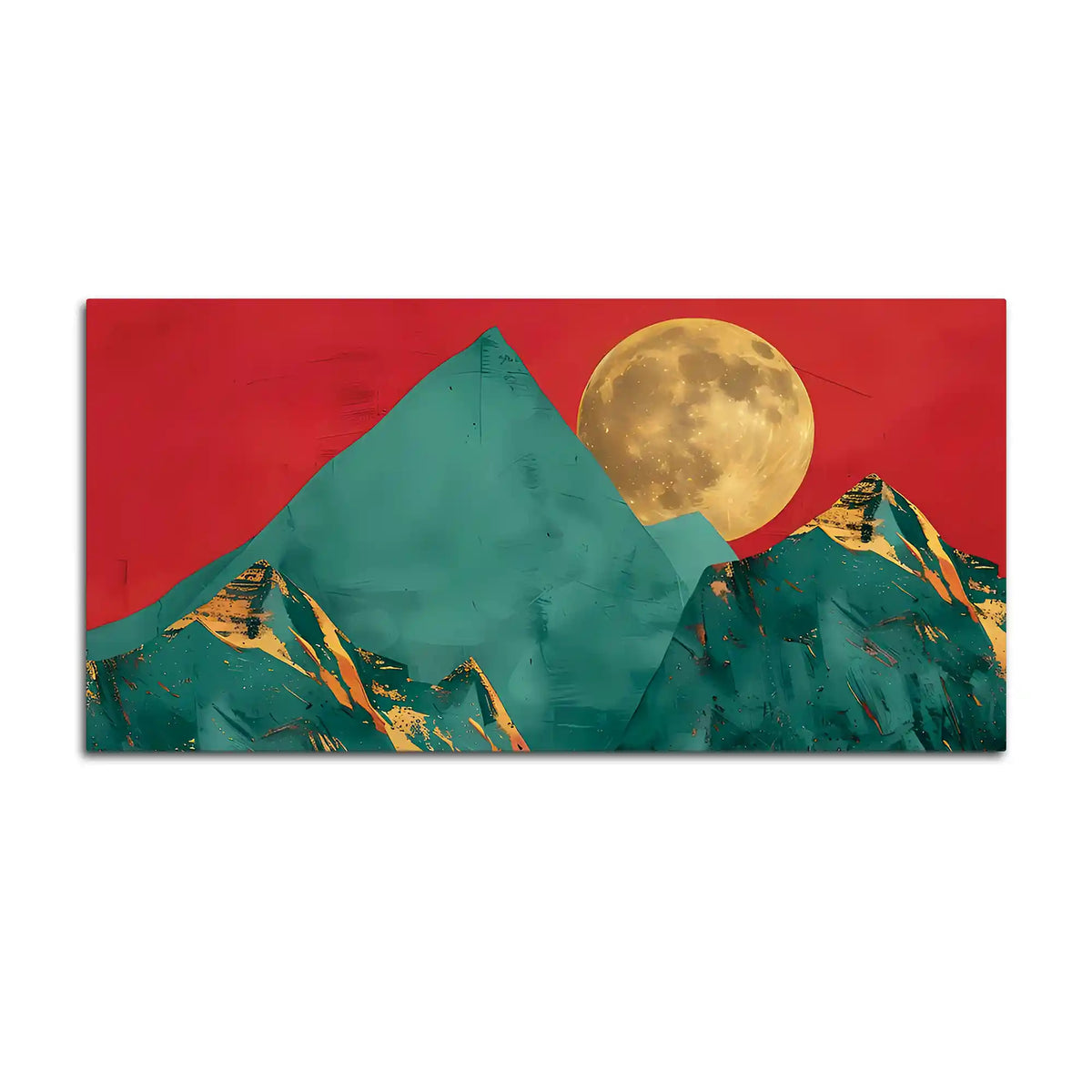 Artistic Abstract Moon Mountain Canvas Wall Art Painting