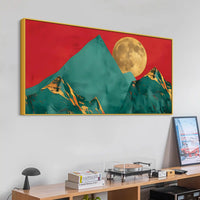 Artistic Abstract Moon Mountain Canvas Wall Art Painting