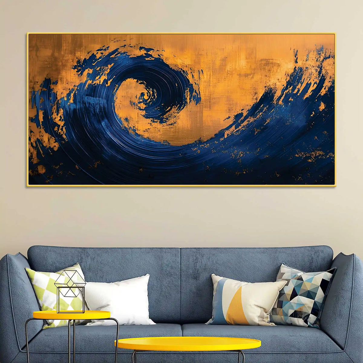 Artistic Abstract Wave Canvas Wall Painting