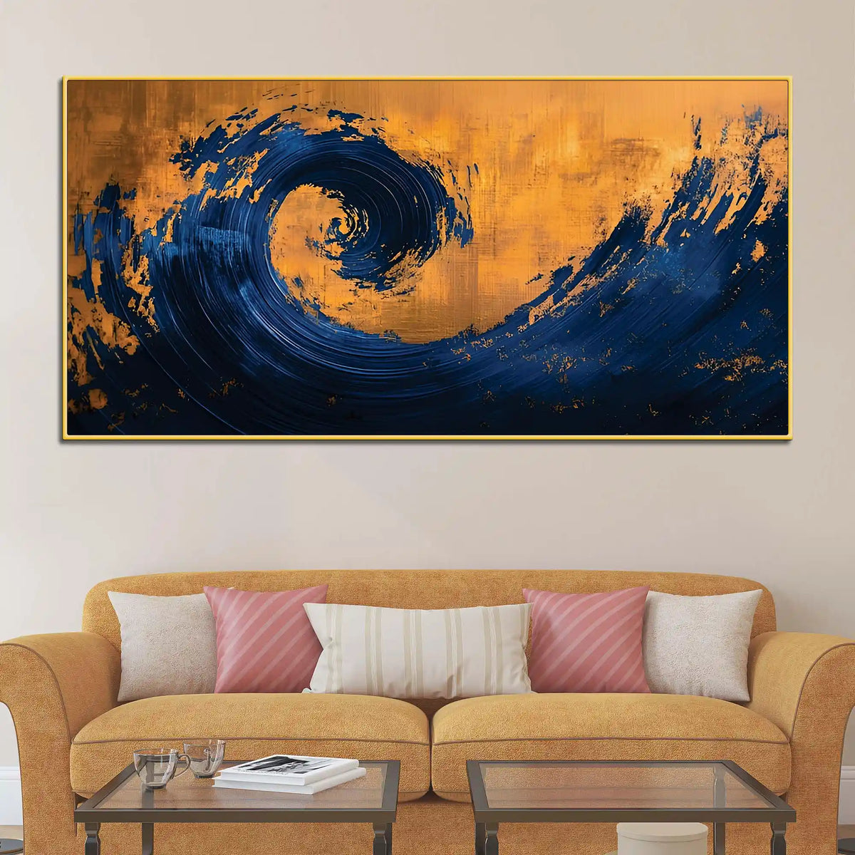Artistic Abstract Wave Canvas Wall Painting
