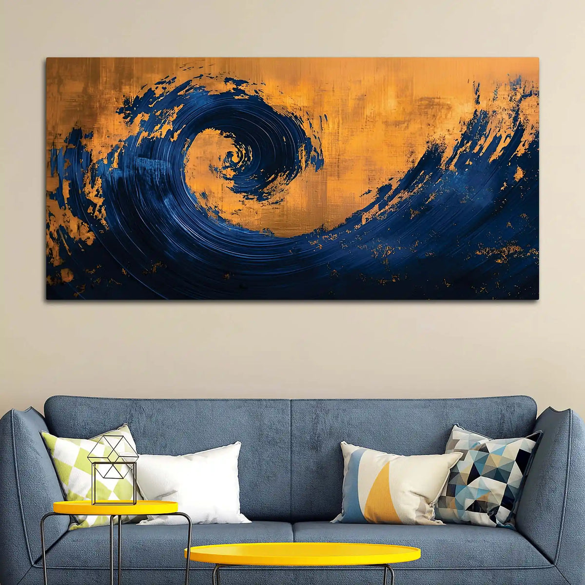 Artistic Abstract Wave Canvas Wall Painting