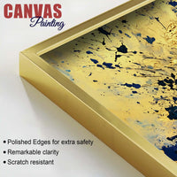 Artistic Blue Feathered Peacock Abstract Canvas Wall Painting