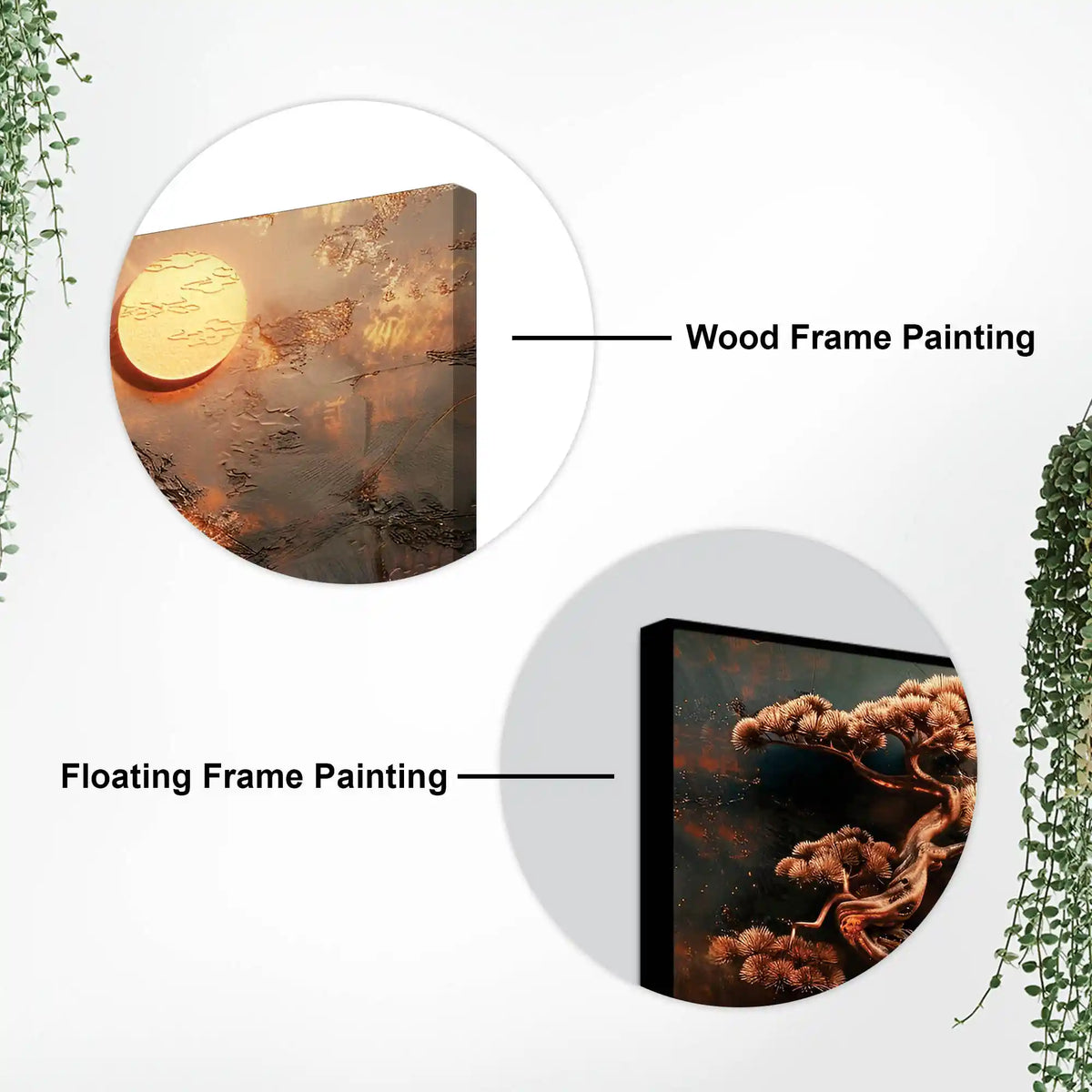 Artistic Bonsai Tree Canvas Abstract Painting