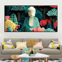 Artistic Buddha Wall Painting – Contemporary Spiritual Art