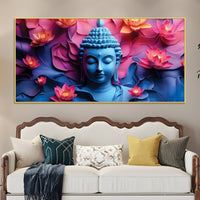 Artistic Buddha Wall Painting for Living Area
