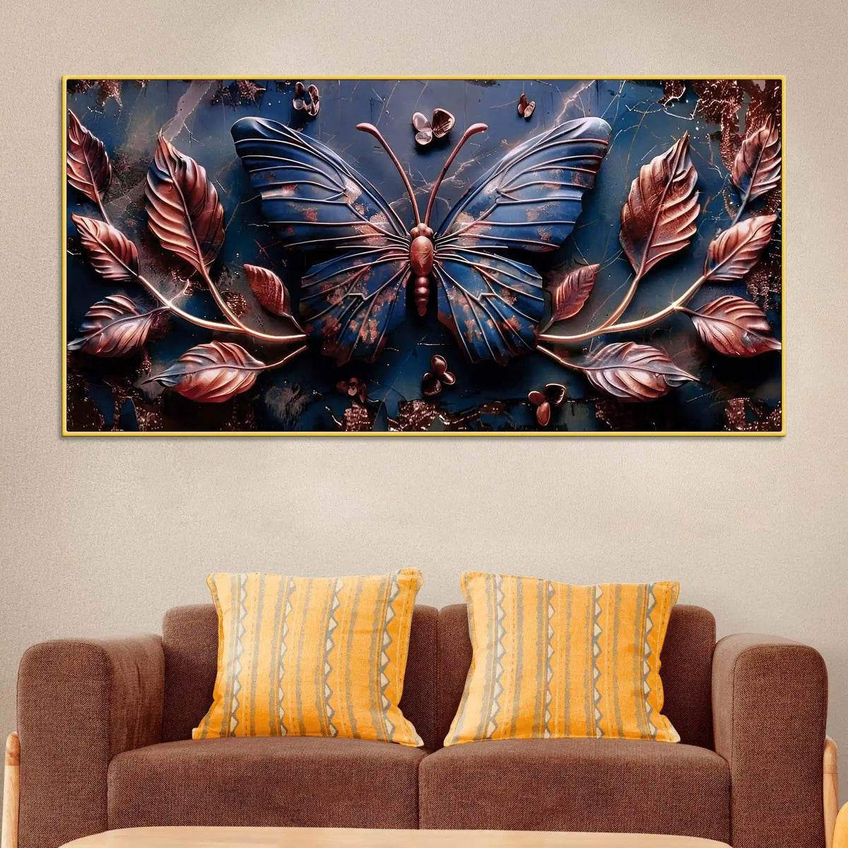 Artistic Butterfly Wall Painting for Elegant Interior Styling