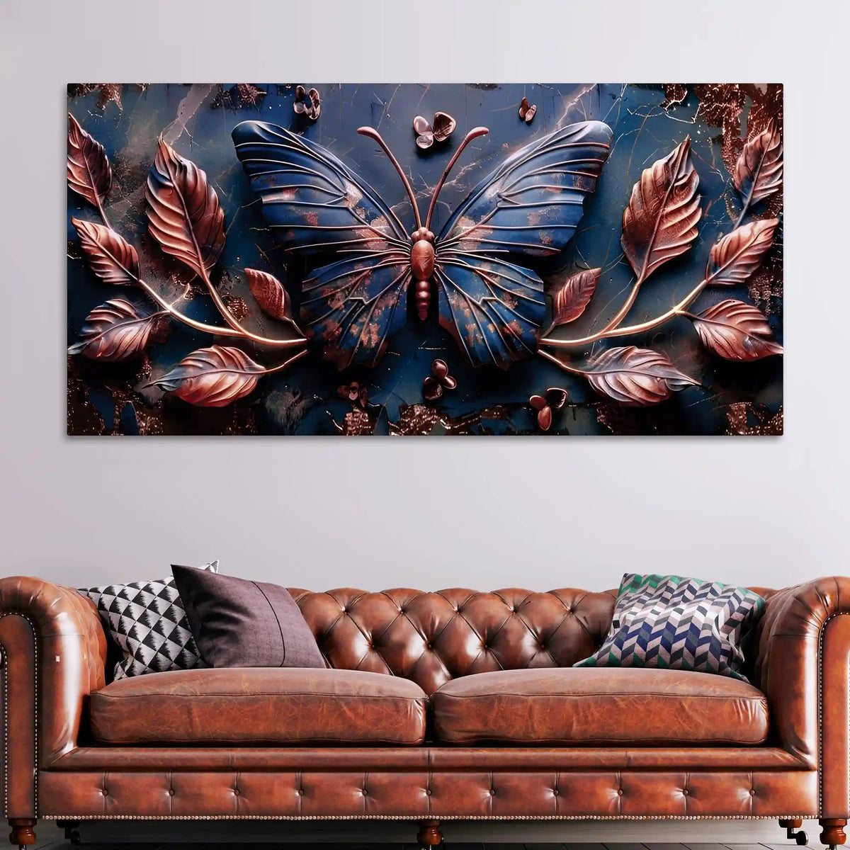 Artistic Butterfly Wall Painting for Elegant Interior Styling