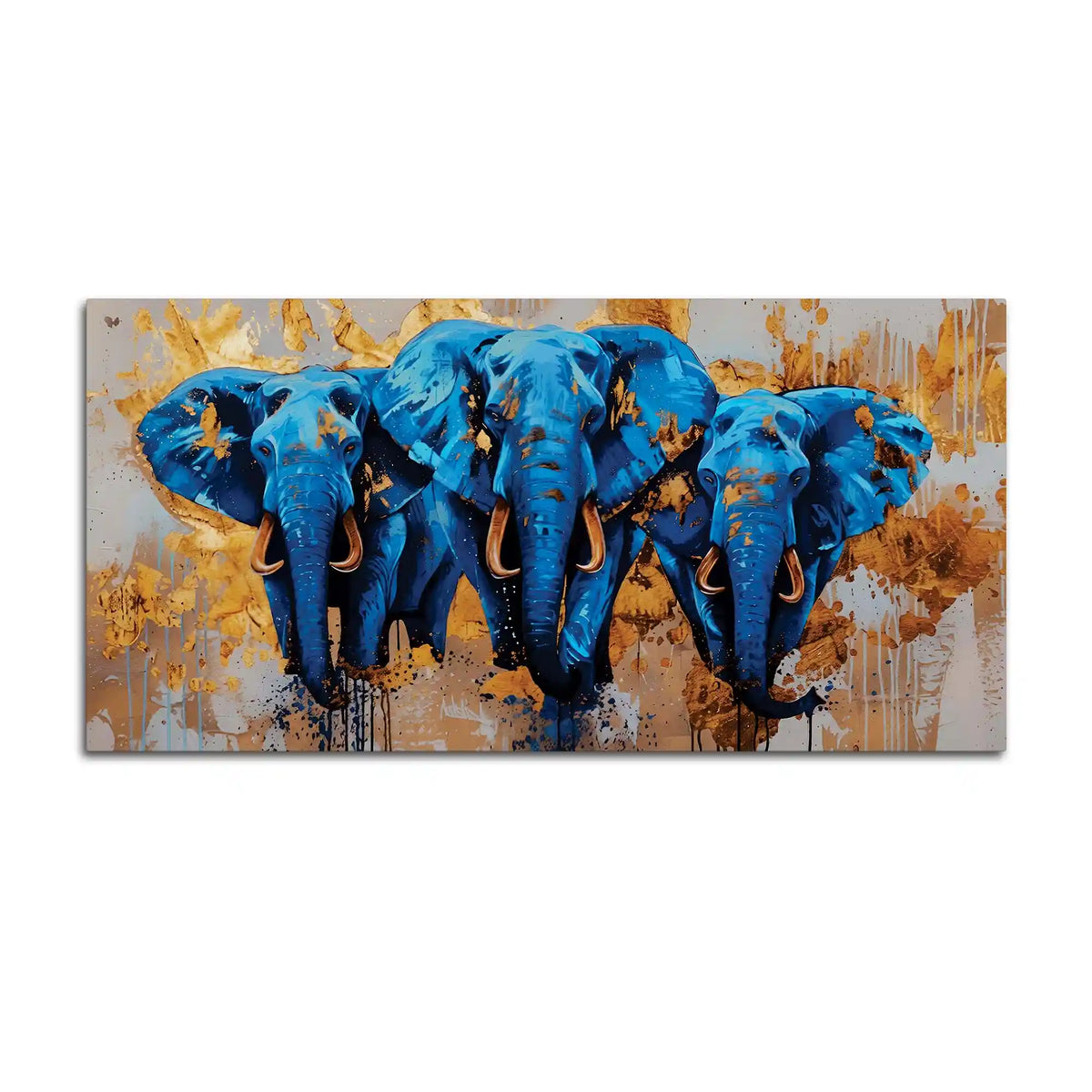 Artistic Elephant Canvas Wall Painting for Home