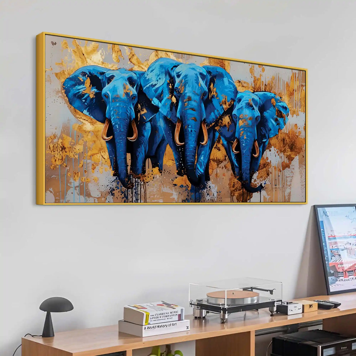 Artistic Elephant Canvas Wall Painting for Home