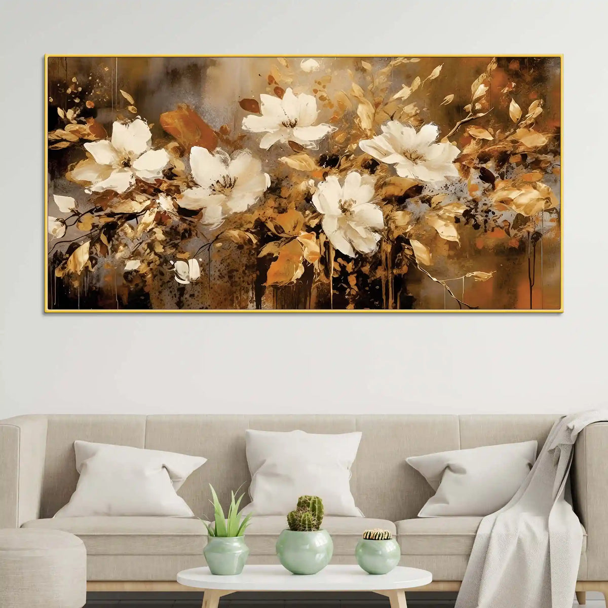 Artistic Floral Canvas Wall Décor Painting for Home Décor