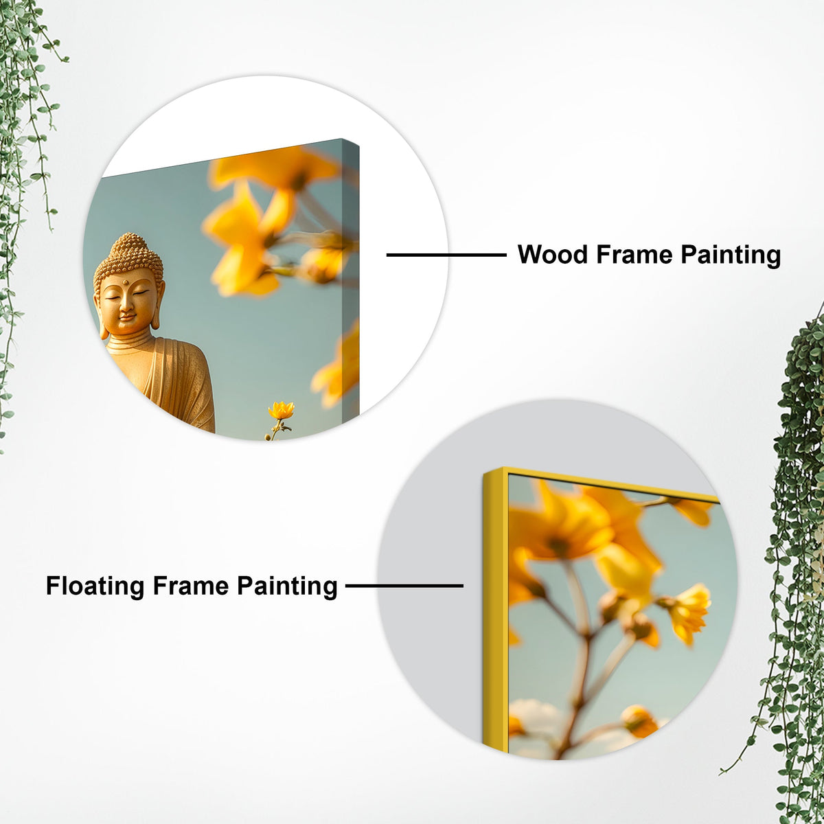 Artistic Gautam Buddha Canvas Wall Painting for Spiritual Homes