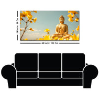 Artistic Gautam Buddha Canvas Wall Painting for Spiritual Homes