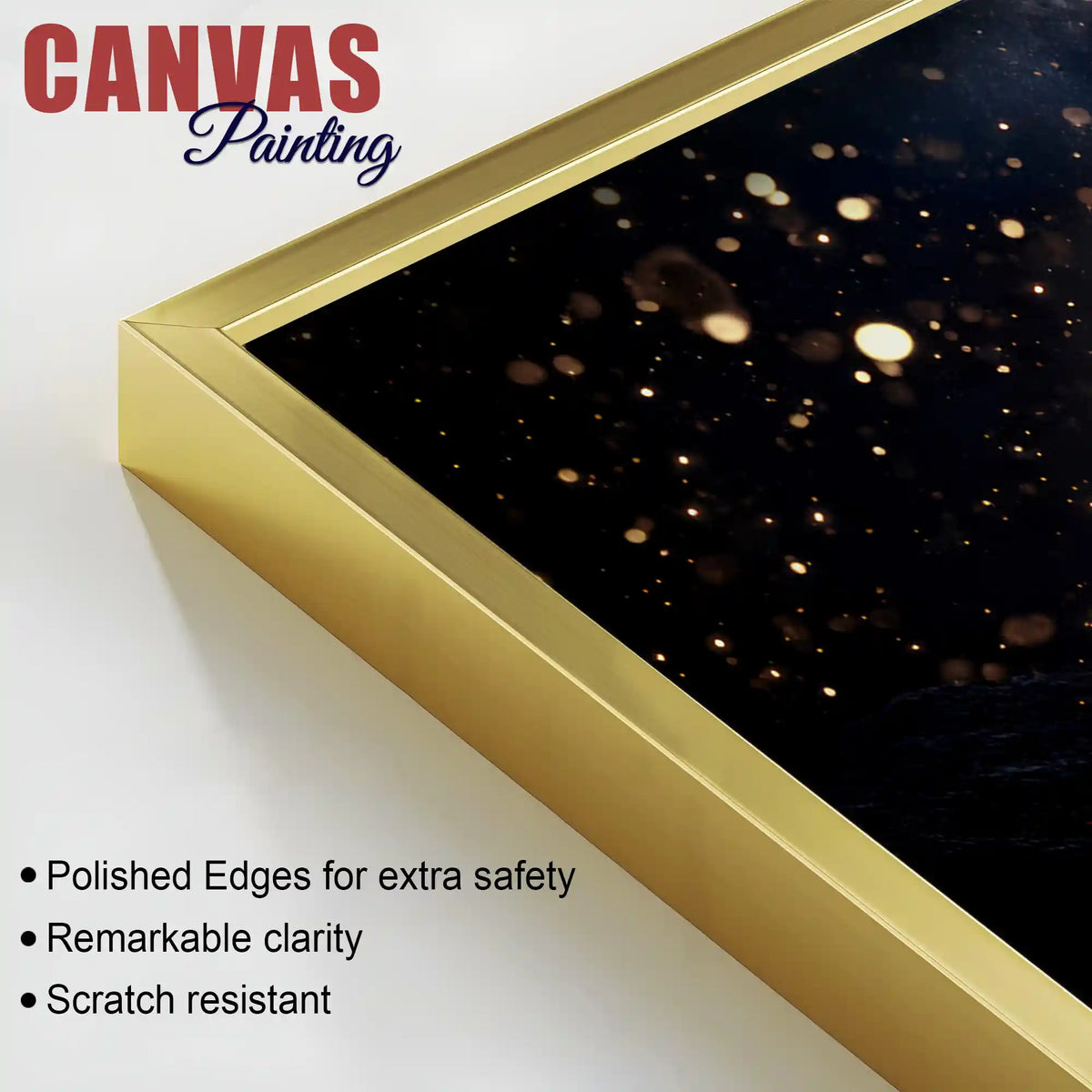 Artistic Golden Tree Canvas Painting for Interior Décor
