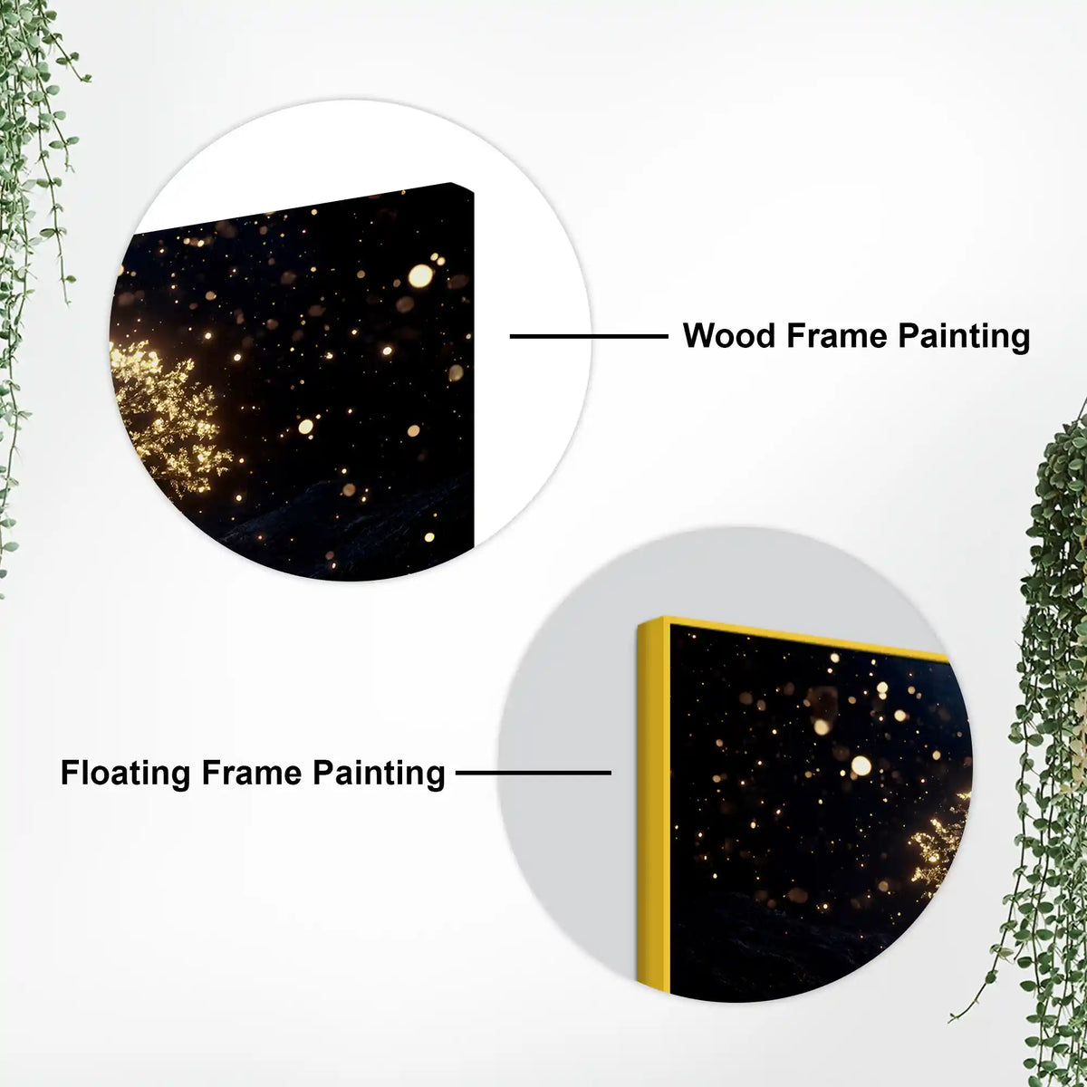 Artistic Golden Tree Canvas Painting for Interior Décor