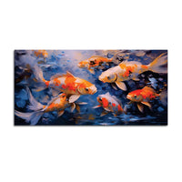 Artistic Koi Fish Canvas Wall Painting for Modern Decor