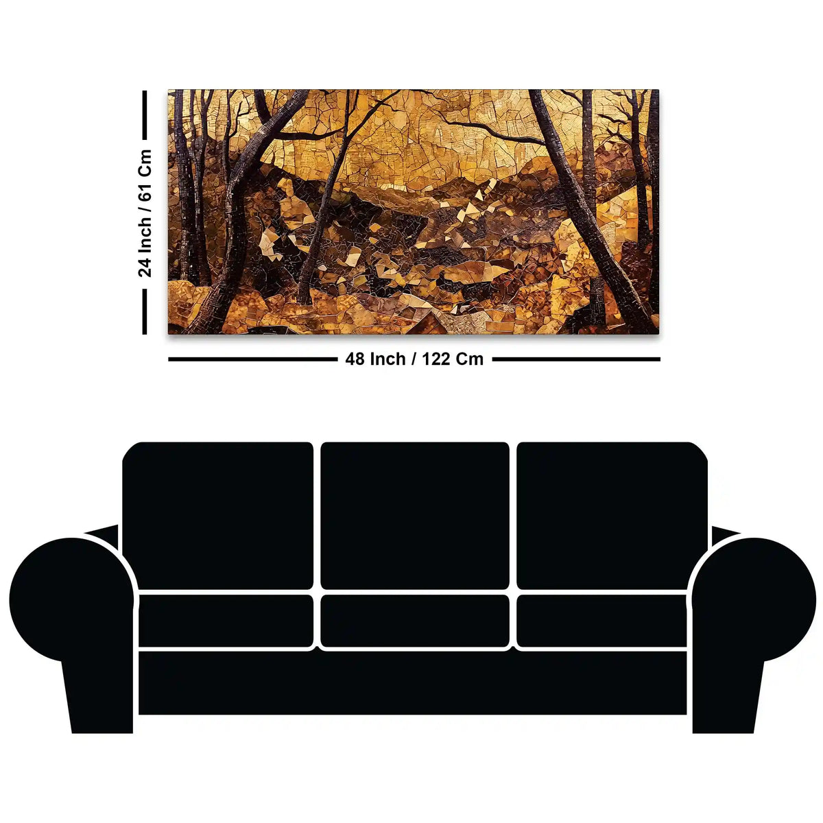 Artistic Luxury Wall Decor Forest Canvas Painting