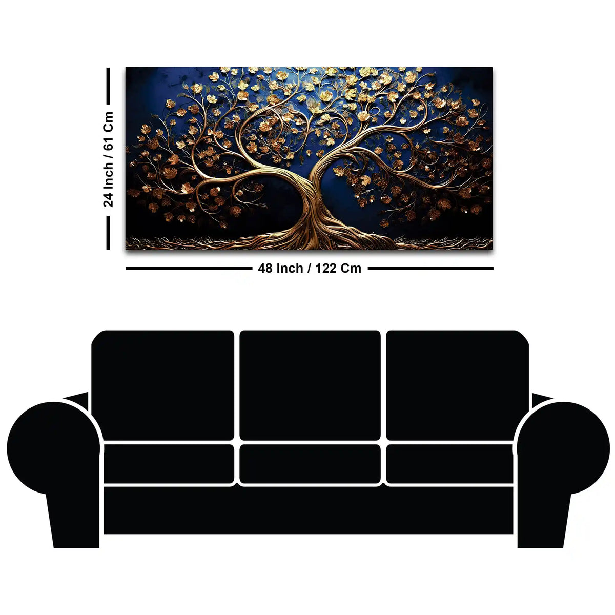 Artistic Modern Tree of Life Canvas Painting for Living Room