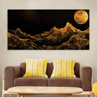 Artistic Moonlight Mountain Canvas Painting