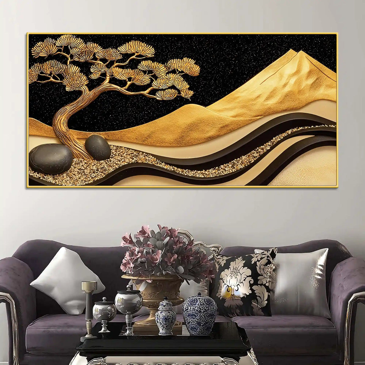 Artistic Nature Theme Abstract Canvas Wall Painting for Décor
