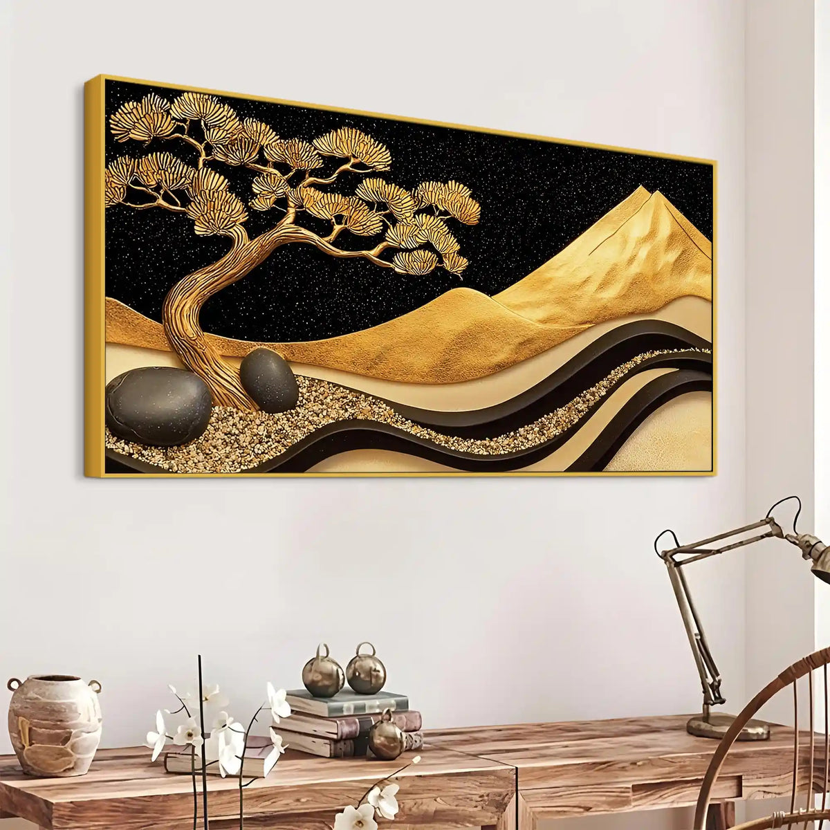 Artistic Nature Theme Abstract Canvas Wall Painting for Décor