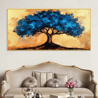 Artistic Nature Tree Canvas Wall Abstract Painting for Modern Decor